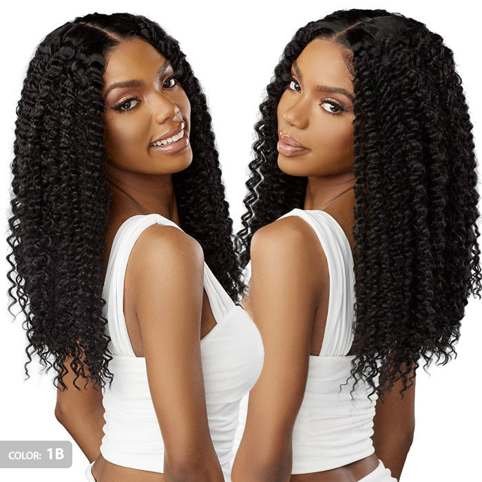 Sensationnel What Lace Butta Lace Human Hair Blend Glueless HD Lace Front Wig - KINKY WATER WAVE 18"
