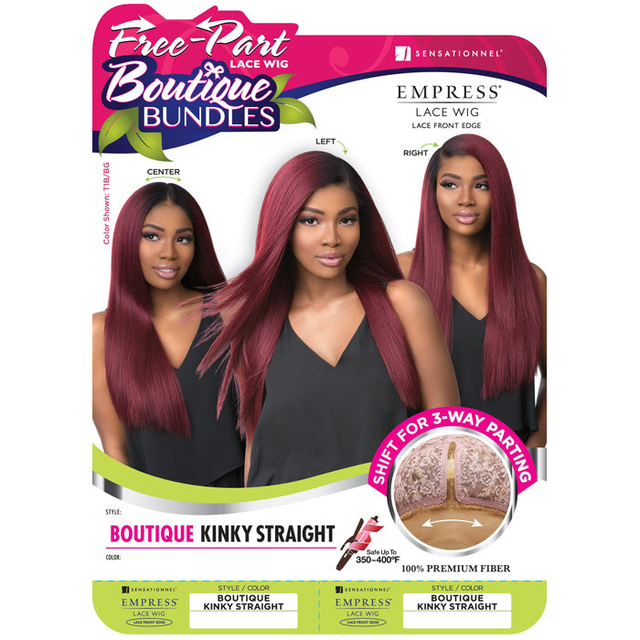 Sensationnel Empress Boutique Bundles Free-Part Lace Front Wig - BOUTIQUE KINKY STRAIGHT