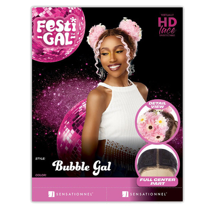 Sensationnel Shear Muse Festi-Gal Glueless HD Lace Front Wig - BUBBLE GAL
