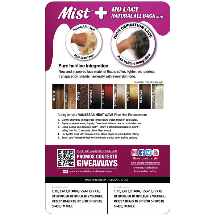 Vanessa Mist HD Lace Front Wig - KORY