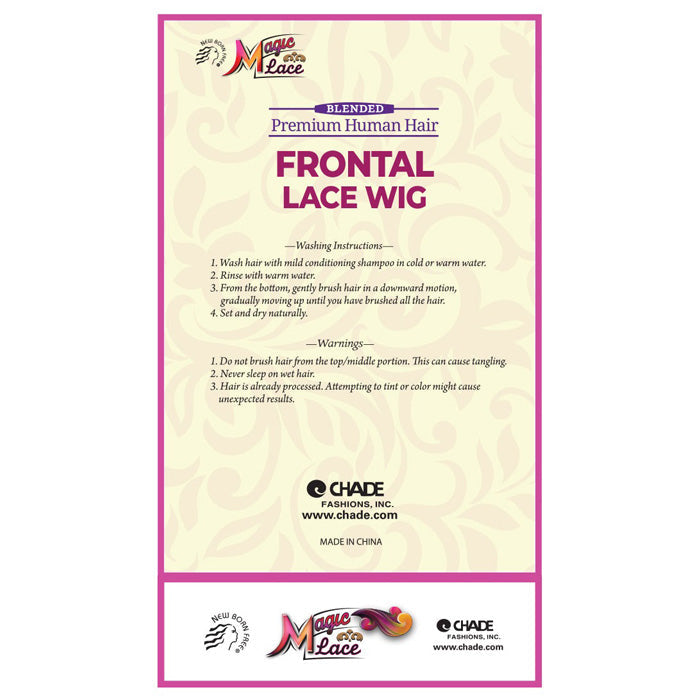 Chade Magic Lace Human Hair Blend 13x4 HD Lace Front Wig - MLFHS40 STRAIGHT