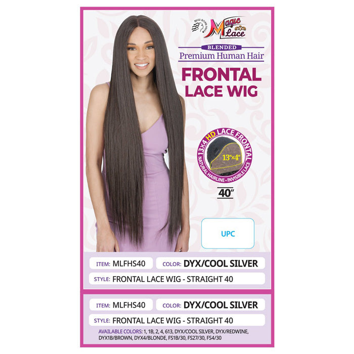 Chade Magic Lace Human Hair Blend 13x4 HD Lace Front Wig - MLFHS40 STRAIGHT