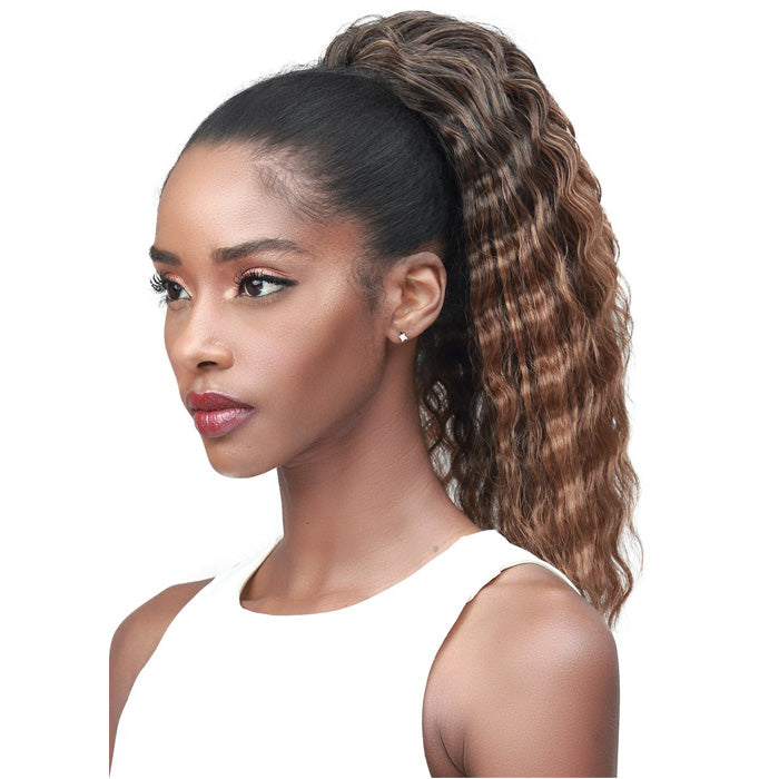 Bobbi Boss Human Hair Blend Tress Up Ponytail CRIMP CURL 14" - 26"