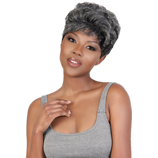 Silver Collection by Motown Tress 100% Human Hair Full Wig - SVH.MAKI