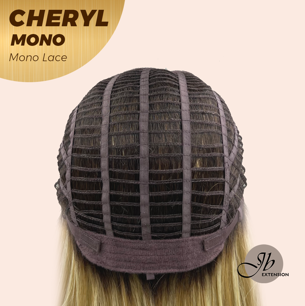 JBEXTENSION CHERYL MONO Monofilament Handmade Wig 6X5 Full Monofilament Hand Tied Top Wig 22 Inches Blonde Mono Lace Wig With Anti-slip Silicone Strips Glueless Wig CHERYL MONO【BENDY EAR TABS】