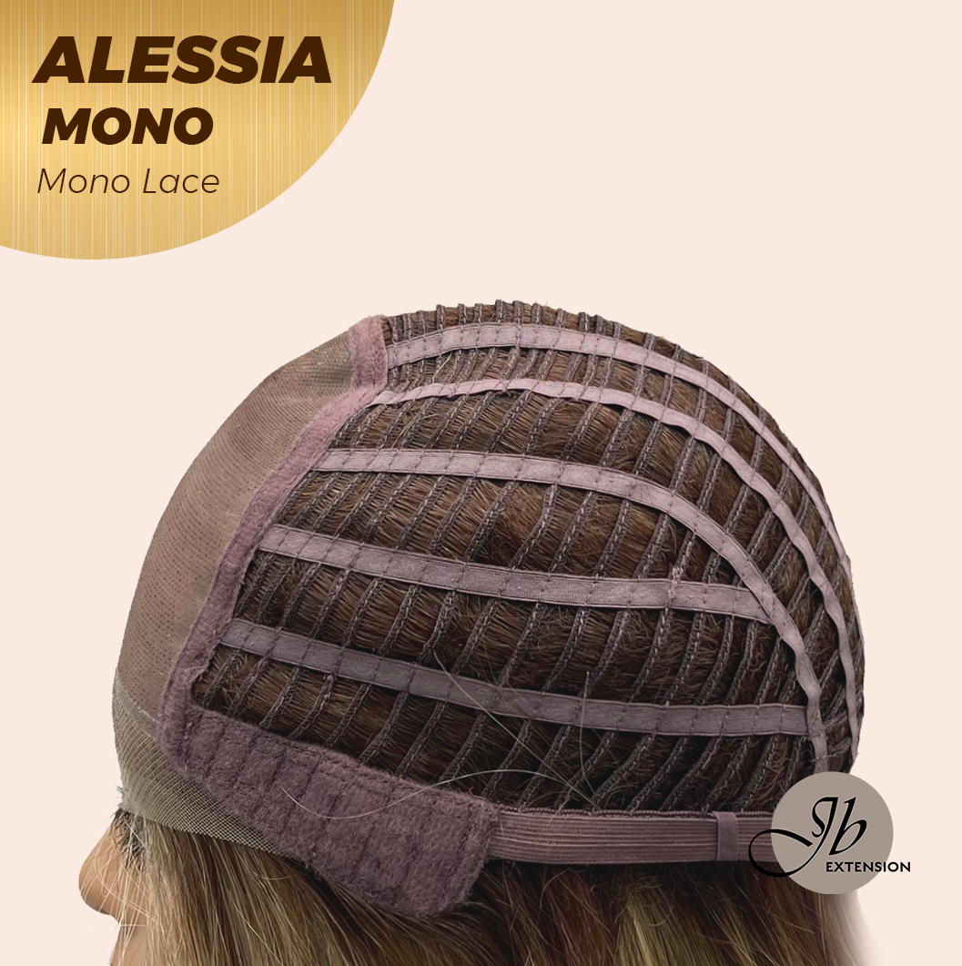 [PRE-ORDER] JBEXTENSION ALESSIA MONO Monofilament Handmade Wig 6X5 Full Monofilament Hand Tied Top Wig 10 Inches Bob Cut Mix Blonde Mono Lace Wig Glueless Wig ALESSIA MONO【BENDY EAR TABS】