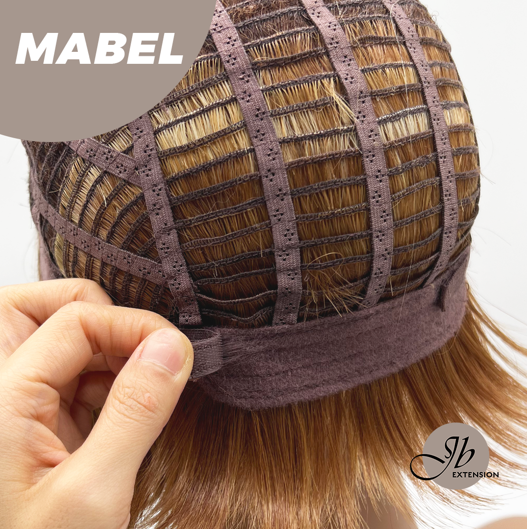 JBEXTENSION 8 Inches Dark Honey Blonde Women Fashion Full Machine Wig MABEL【PLUS PERMATEASE】【BENDY EAR TABS】