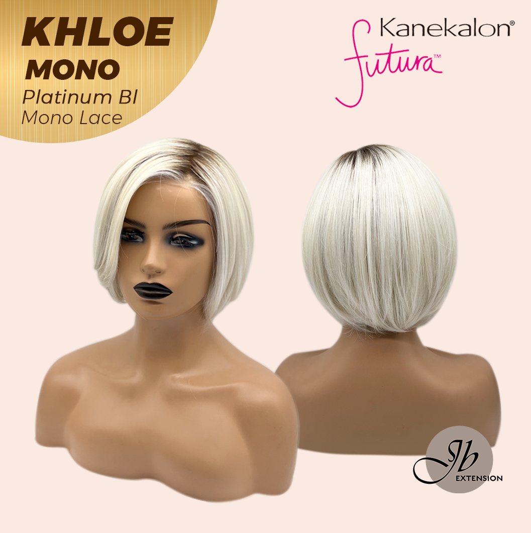 [PRE-ORDER] JBEXTENSION KHLOE MONO 6X5 Full Monofilament Hand Tied Top Wig 12 Inches Bob Cut Platinum Blonde Mono Lace Handmade Futura Fiber Wig With Anti-slip Silicone Strips Glueless Wig KHLOE MONO PLATINUM BLONDE【BENDY EAR TABS】
