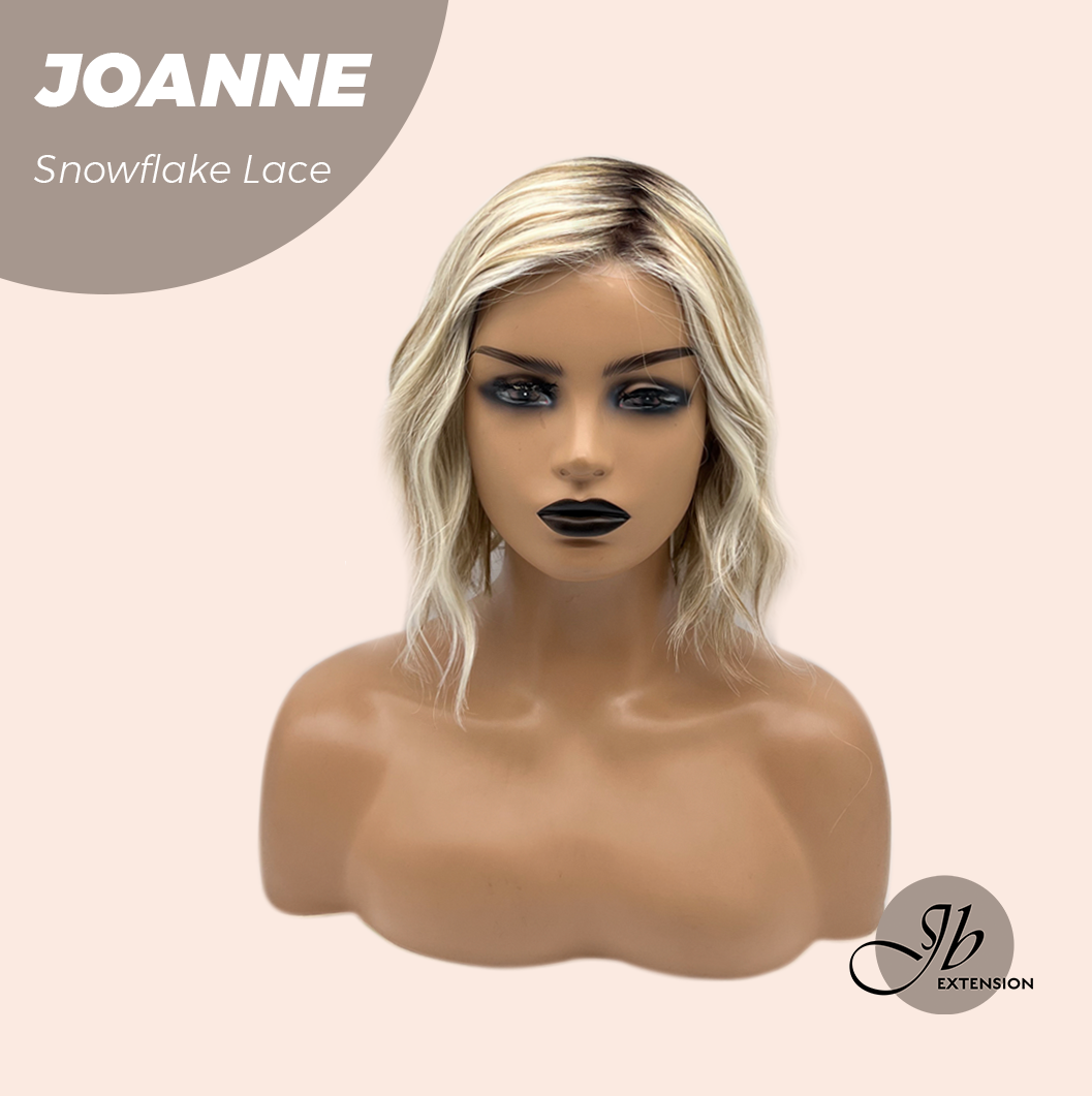 JBEXTENSION 11 Inches Mix Blonde Pre-Cut Side Part Snowflake Lace Frontlace Glueless Wig JOANNE【BENDY EAR TABS】