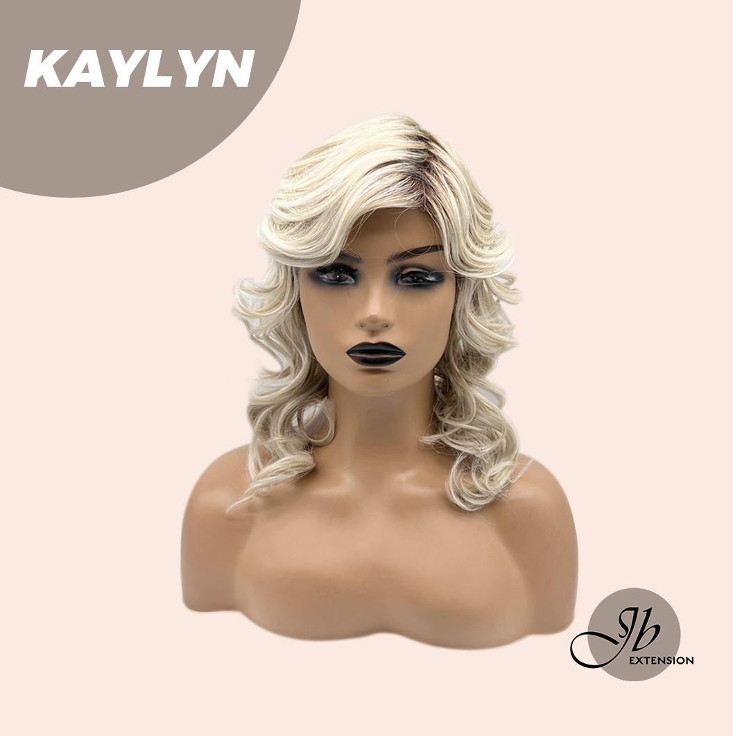 JBEXTENSION 15 Inches Blonde Curly Women Fashion Full Machine Wig KAYLYN【PLUS PERMATEASE】【BENDY EAR TABS】