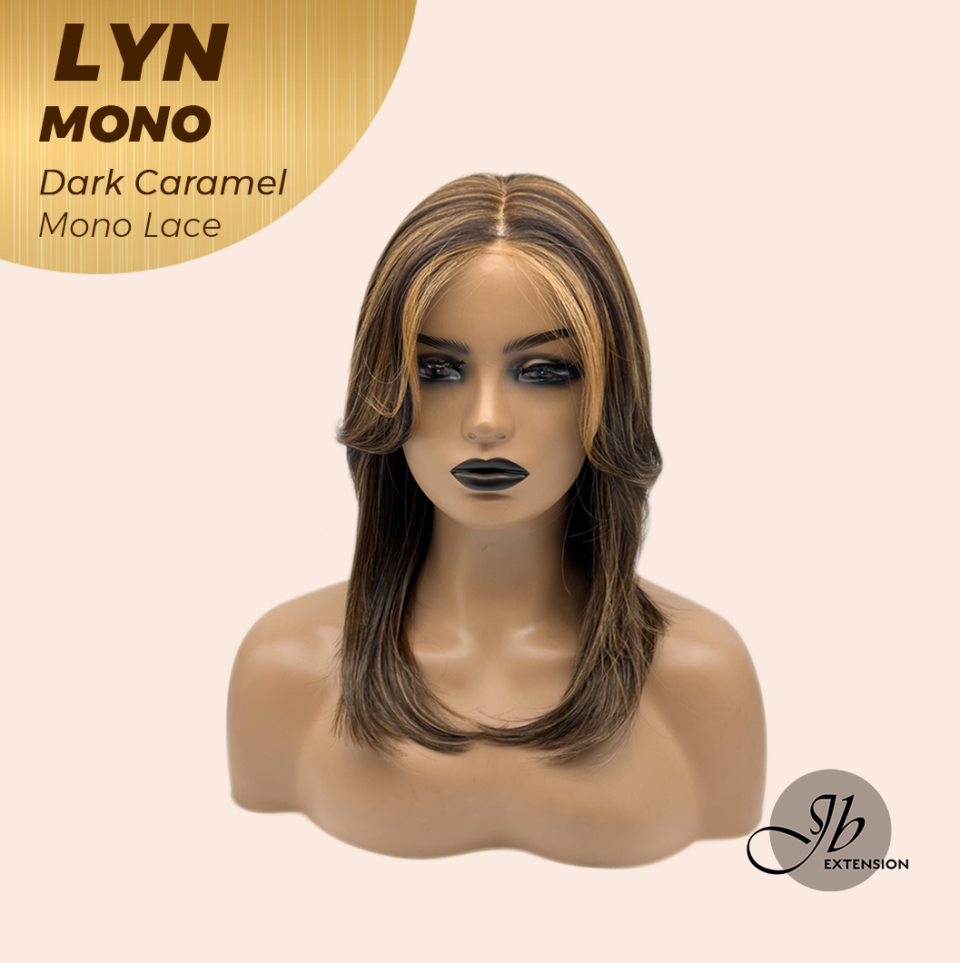 [PRE-ORDER] JBEXTENSION LYN DARK MONO Partial Monofilament Wig 17 Inches Dark Caramel Partial Mono Lace Glueless Wig LYN MONO DARK CARAMEL【BENDY EAR TABS】