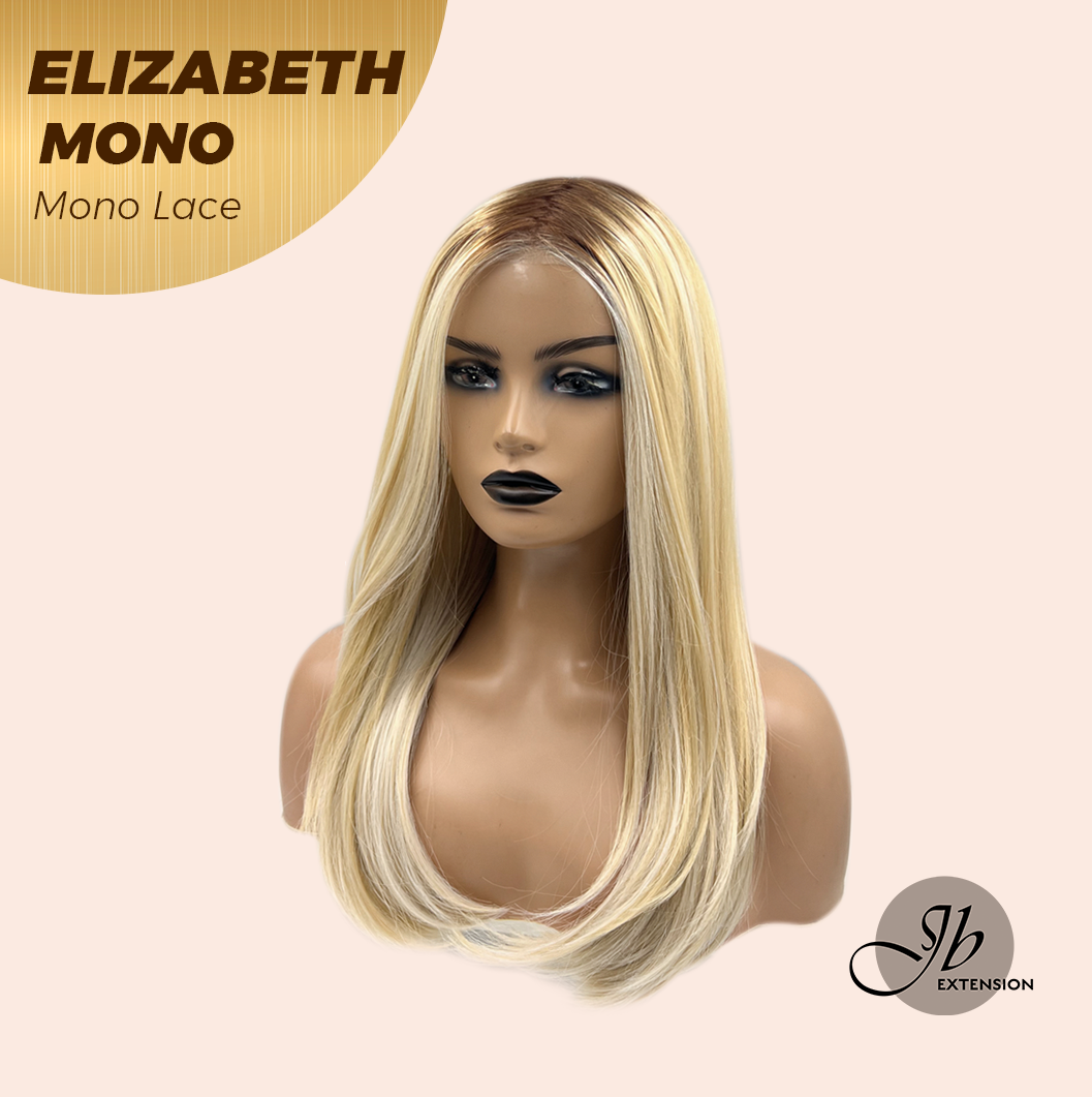 JBEXTENSION ELIZABETH MONO Monofilament Handmade Wig 6X5 Full Monofilament Hand Tied Top Wig 20 Inches Sandy Blonde Mono Lace Wig With Anti-slip Silicone Strips Glueless Wig ELIZABETH MONO【BENDY EAR TABS】