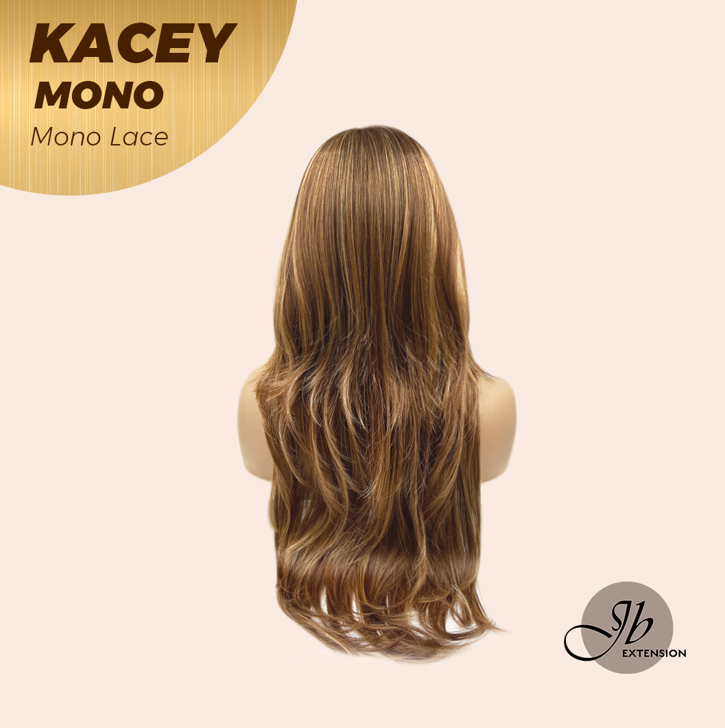 [PRE-ORDER] HOT OF SEASON - KACEY MONO Monofilament Handmade Wig 6X5 Full Monofilament Hand Tied Top Wig 27 Inches Copper Mono Lace Wig With Anti-slip Silicone Strips Glueless Wig KACEY MONO【BENDY EAR TABS】