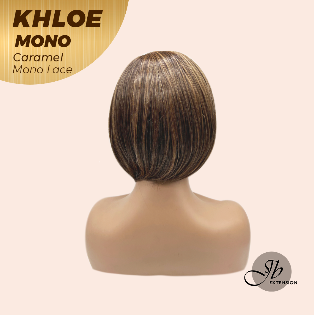 [PRE-ORDER] JBEXTENSION KHLOE MONO CARAMEL Monofilament Handmade Wig 6X5 Full Monofilament Hand Tied Top Wig 12 Inches Bob Cut Caramel Mono Lace Handmade Futura Fiber Wig With Anti-slip Silicone Strips Glueless Wig KHLOE MONO CARAMEL【BENDY EAR TABS】