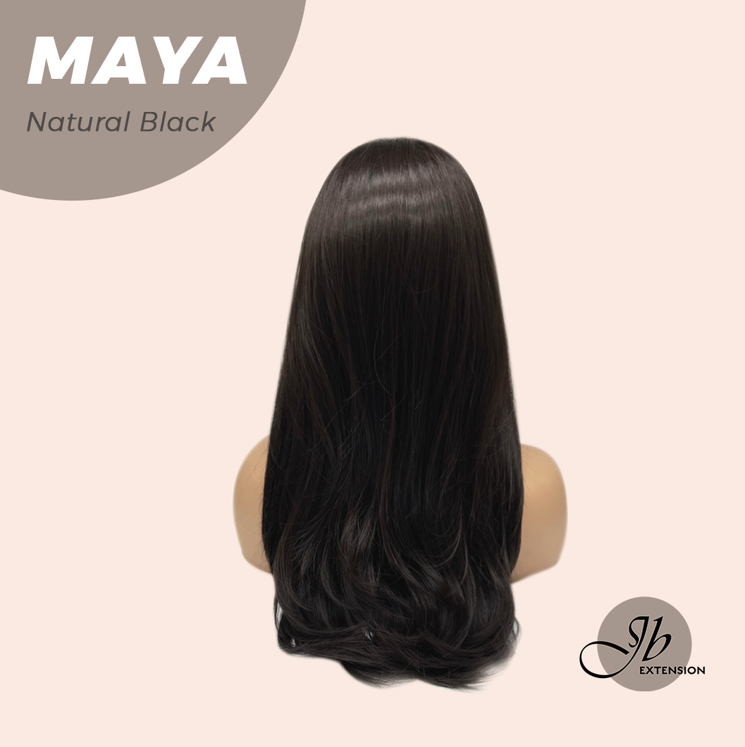JBEXTENSION 22 Inches Natural Black Women Fashion Full Machine Wig MAYA NATURAL BLACK【PLUS PERMATEASE】【BENDY EAR TABS】