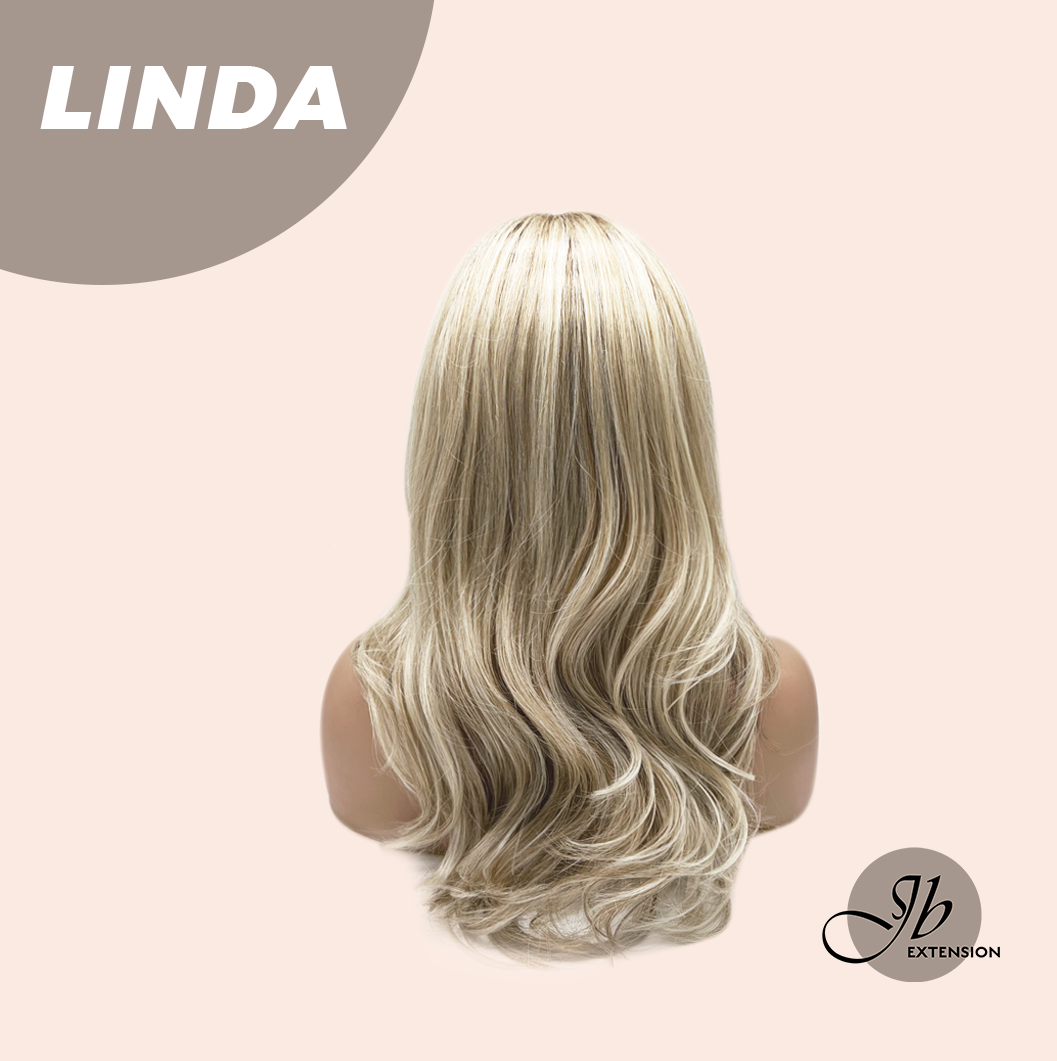 JBEXTENSION 18 Inches Blonde Women Fashion Full Machine Wig LINDA【PLUS PERMATEASE】【BENDY EAR TABS】