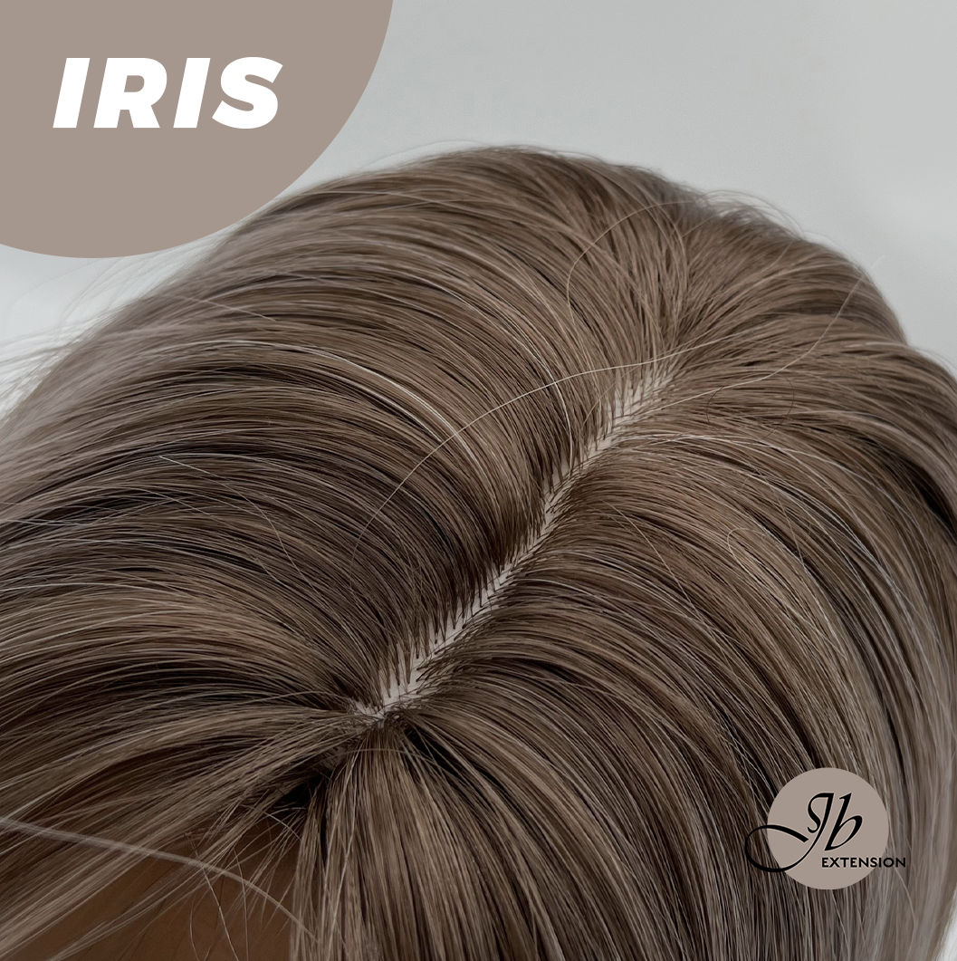 JBEXTENSION 22 Inches Curly Pinkish Blonde Highlight Wig IRIS