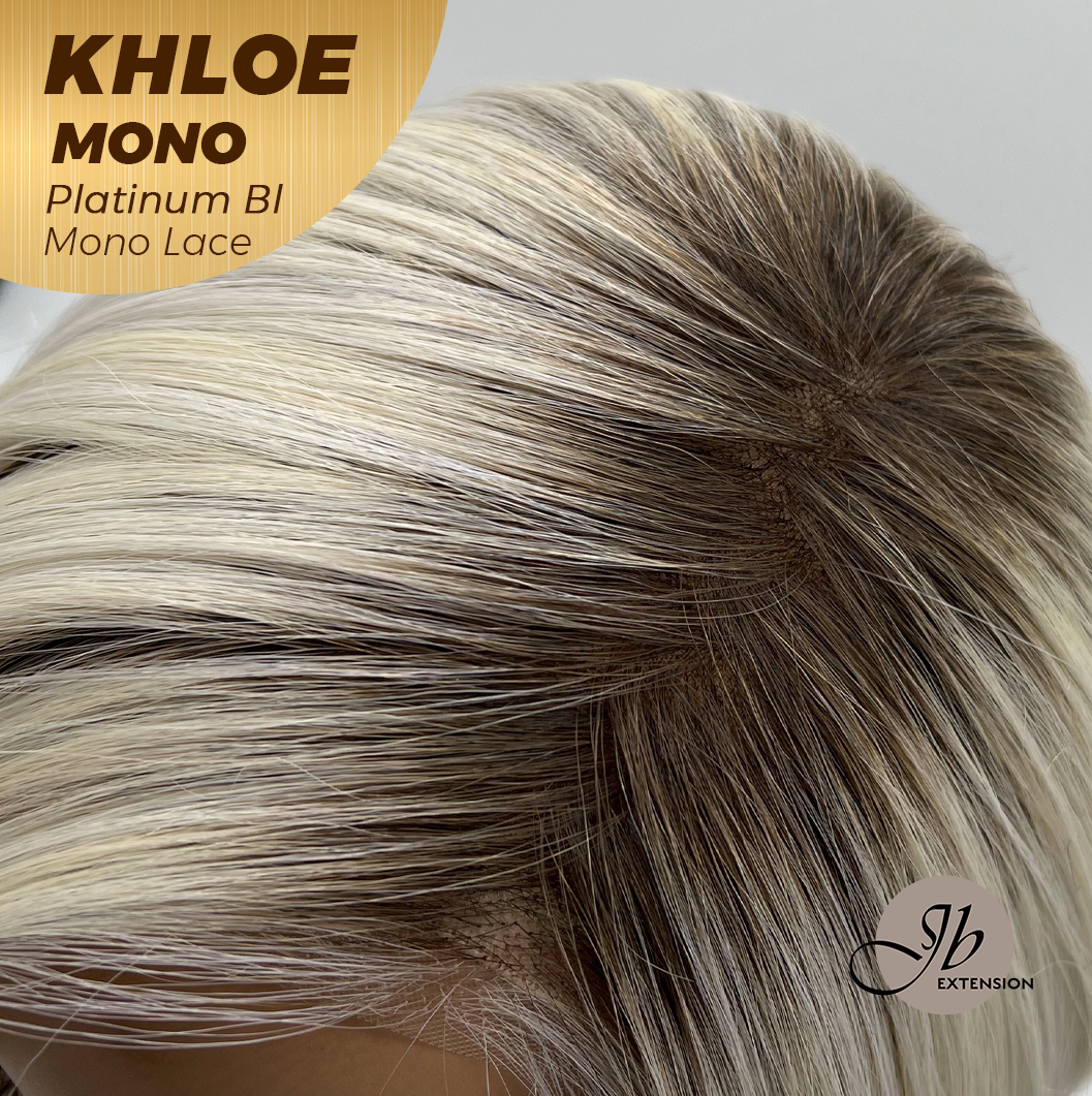 [PRE-ORDER] JBEXTENSION KHLOE MONO 6X5 Full Monofilament Hand Tied Top Wig 12 Inches Bob Cut Platinum Blonde Mono Lace Handmade Futura Fiber Wig With Anti-slip Silicone Strips Glueless Wig KHLOE MONO PLATINUM BLONDE【BENDY EAR TABS】