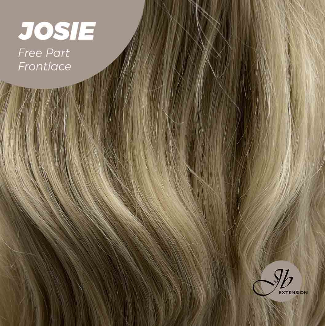 JBEXTENSION 26 Inches Blonde With Dark Root Wave Lace Front Wig.Pre Plucked 6*14 HD Transparent Lace Frontal Glueless Wig JOSIE