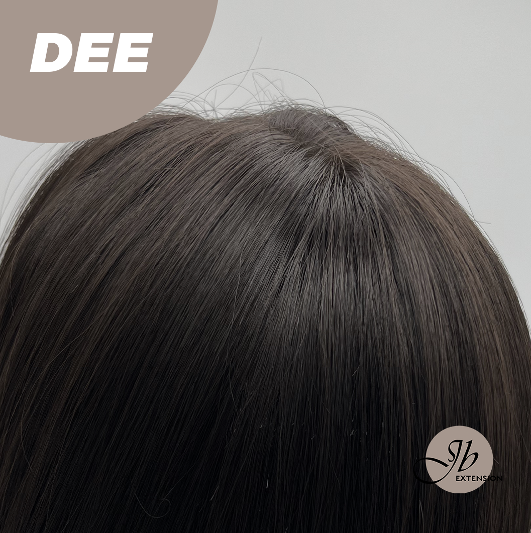 JBEXTENSION 14 Inches Midnight Brown( Black/Brown) Wig with Bangs DEE