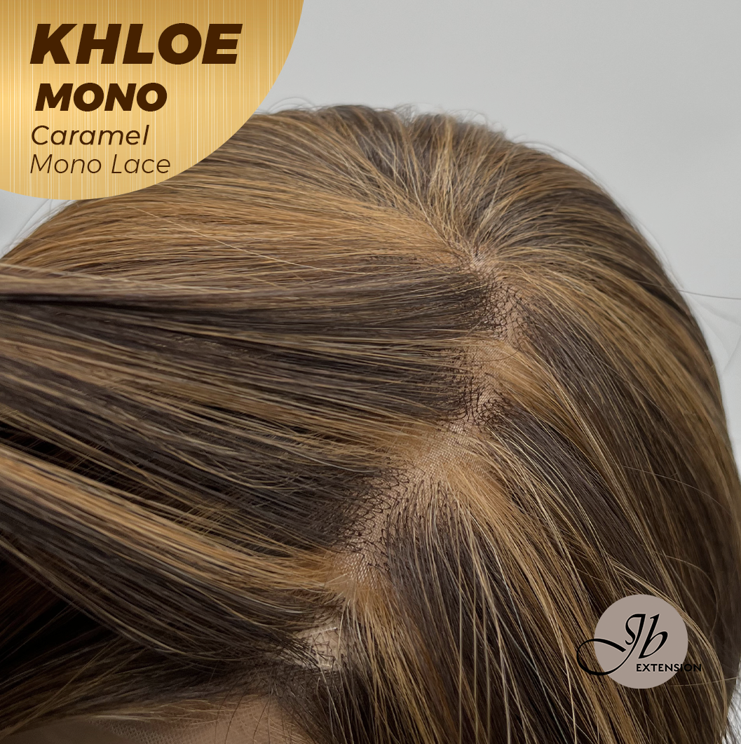 [PRE-ORDER] JBEXTENSION KHLOE MONO CARAMEL Monofilament Handmade Wig 6X5 Full Monofilament Hand Tied Top Wig 12 Inches Bob Cut Caramel Mono Lace Handmade Futura Fiber Wig With Anti-slip Silicone Strips Glueless Wig KHLOE MONO CARAMEL【BENDY EAR TABS】