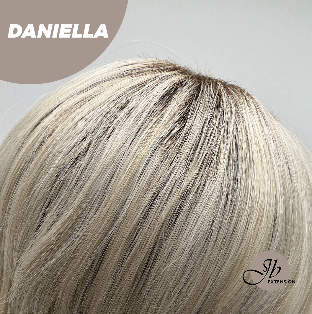 JBEXTENSION 19 Inches Blonde Wave Women Fashion Full Machine Wig DANIELLA【PLUS PERMATEASE】【BENDY EAR TABS】