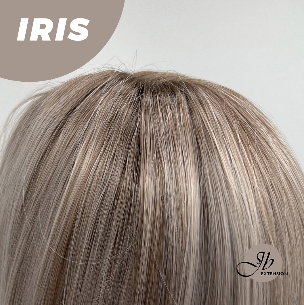 JBEXTENSION 22 Inches Curly Pinkish Blonde Highlight Wig IRIS