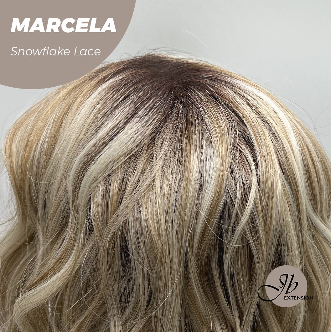 [PRE-ORDER] JBEXTENSION 15 Inches Blonde Pre-Cut Side Part Snowflake Lace Frontlace Glueless Wig MARCELA【BENDY EAR TABS】