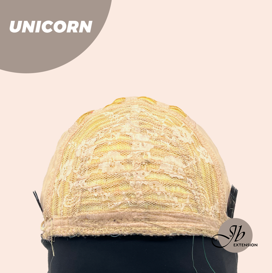 JBEXTENSION 26 Inches Curly Rainbow Color with Tinsel Halloween Style Headband Wig UNICORN