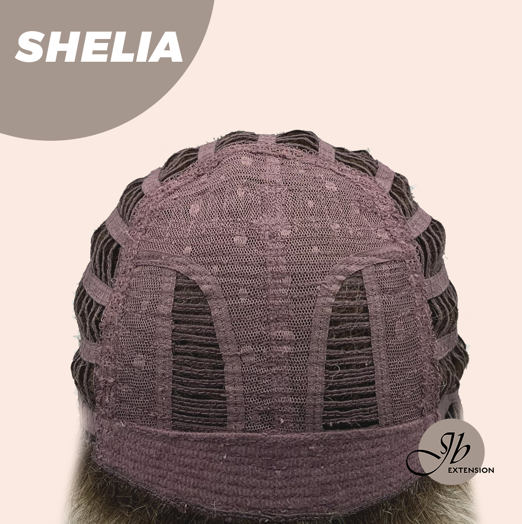 JBEXTENSION 18 Inches Wave White Blonde Women Fashion Full Machine Wig SHELIA【PLUS PERMATEASE】【BENDY EAR TABS】