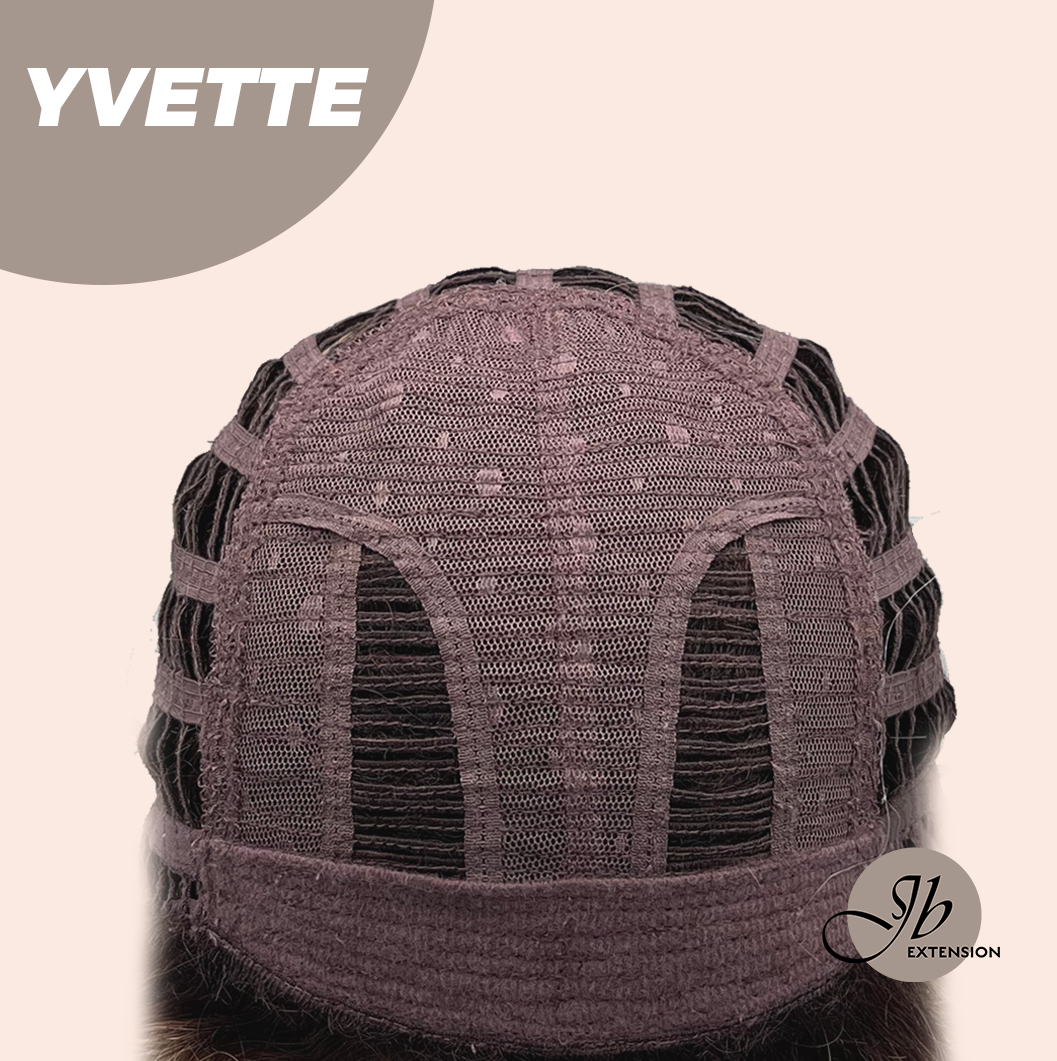 JBEXTENSION 14 Inches Extra Curly Blonde with Brown Highlight Wig Women Fashion Full Machine Wig YVETTE【PLUS PERMATEASE】【BENDY EAR TABS】