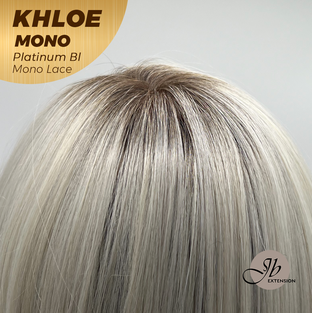 [PRE-ORDER] JBEXTENSION KHLOE MONO 6X5 Full Monofilament Hand Tied Top Wig 12 Inches Bob Cut Platinum Blonde Mono Lace Handmade Futura Fiber Wig With Anti-slip Silicone Strips Glueless Wig KHLOE MONO PLATINUM BLONDE【BENDY EAR TABS】