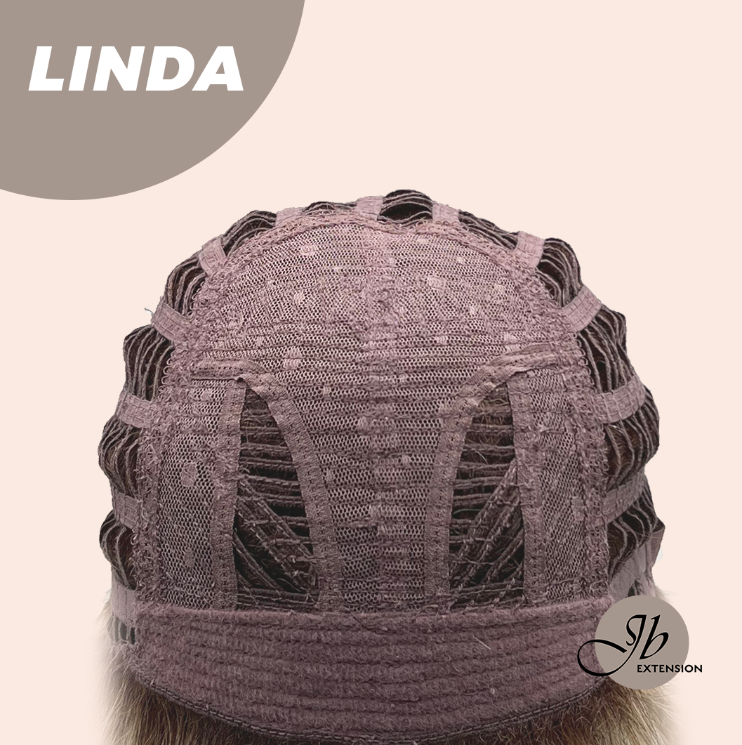 JBEXTENSION 18 Inches Blonde Women Fashion Full Machine Wig LINDA【PLUS PERMATEASE】【BENDY EAR TABS】