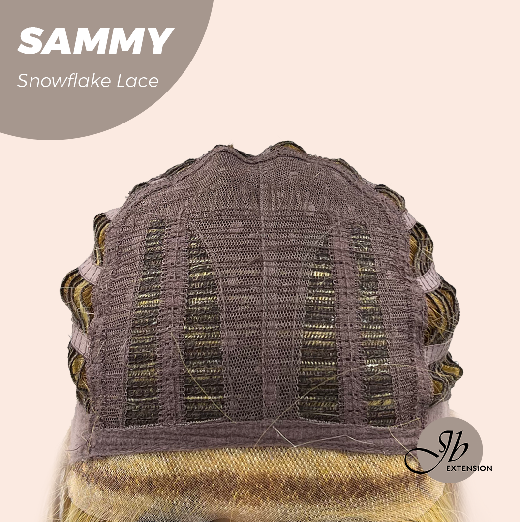 JBEXTENSION 15 Inches Honey Blonde Pre-Cut Snowflake Lace Frontlace Glueless Wig SAMMY【PERMATEASE】【BENDY EAR TABS】