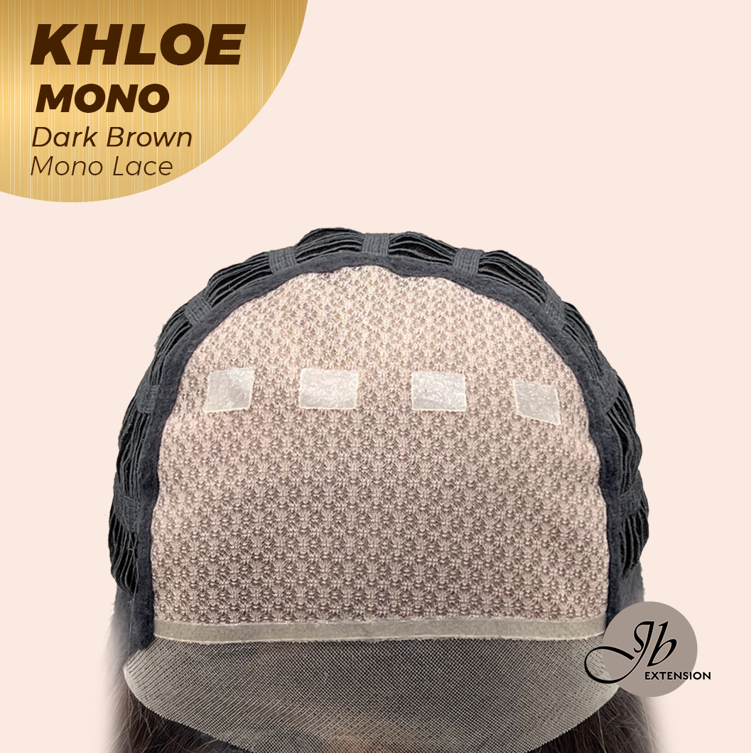 JBEXTENSION KHLOE MONO DARK BROWN Monofilament Handmade Wig 6X5 Full Monofilament Hand Tied Top Wig 12 Inches Bob Cut Dark Brown Mono Lace Handmade Futura Fiber Wig With Anti-slip Silicone Strips Glueless Wig KHLOE MONO DARK BROWN【BENDY EAR TABS】