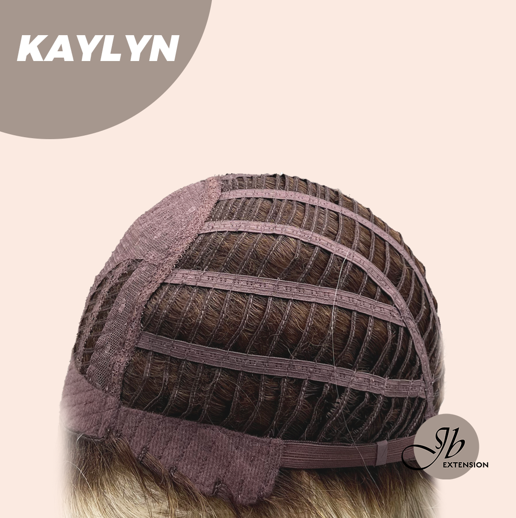 JBEXTENSION 15 Inches Blonde Curly Women Fashion Full Machine Wig KAYLYN【PLUS PERMATEASE】【BENDY EAR TABS】