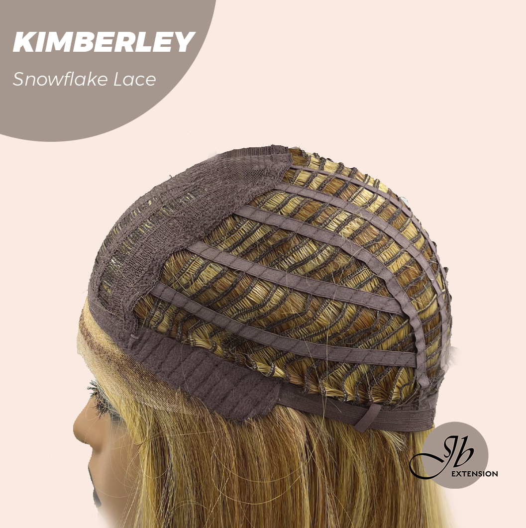 JBEXTENSION 14 Inches Honey Blonde Pre-Cut Snowflake Lace Frontlace Glueless Wig KIMBERLEY【PERMATEASE】【BENDY EAR TABS】