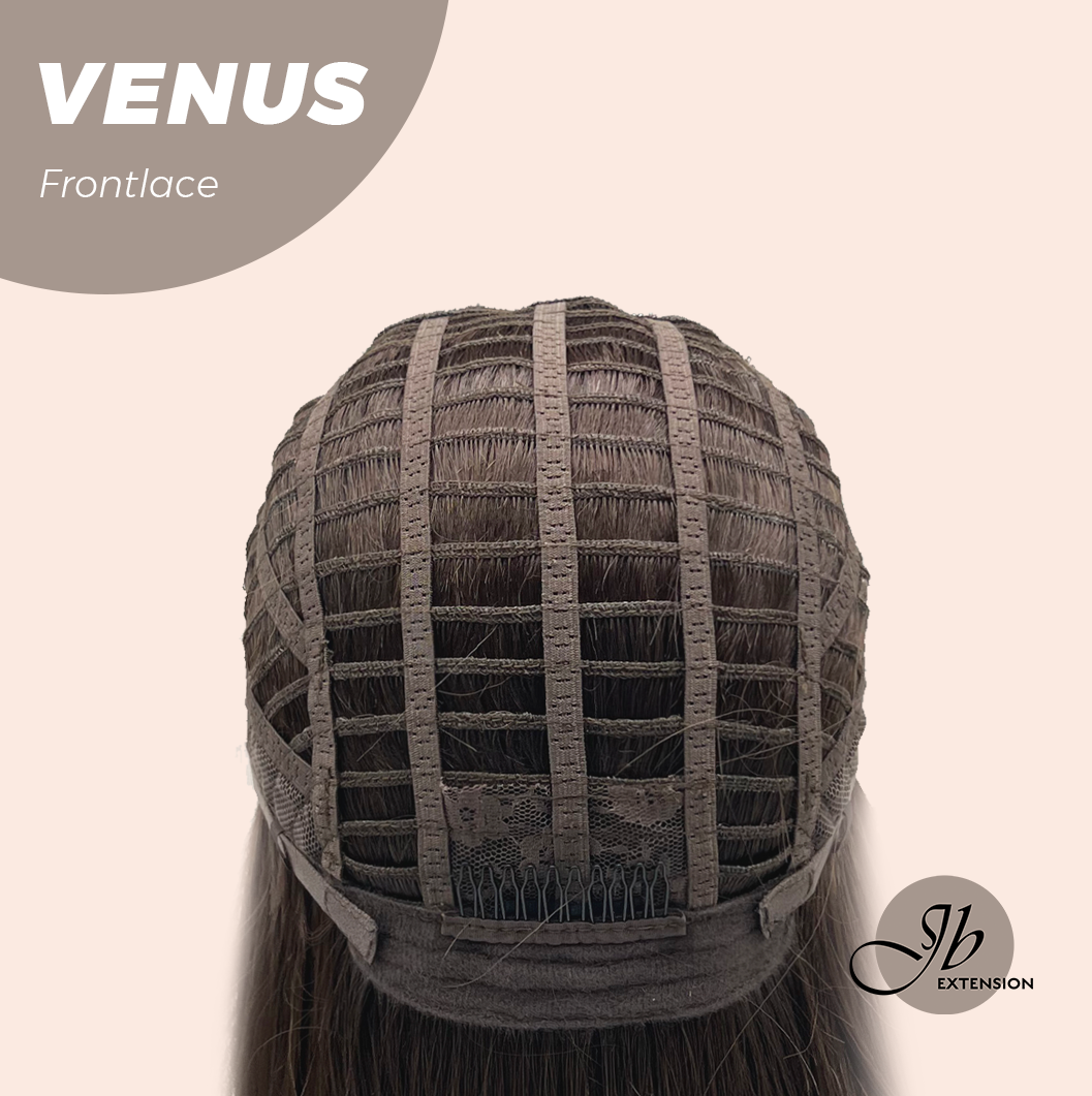 JBEXTENSION 16 Inches Mix Blonde Women Pre-Cut Frontlace Glueless Wig VENUS