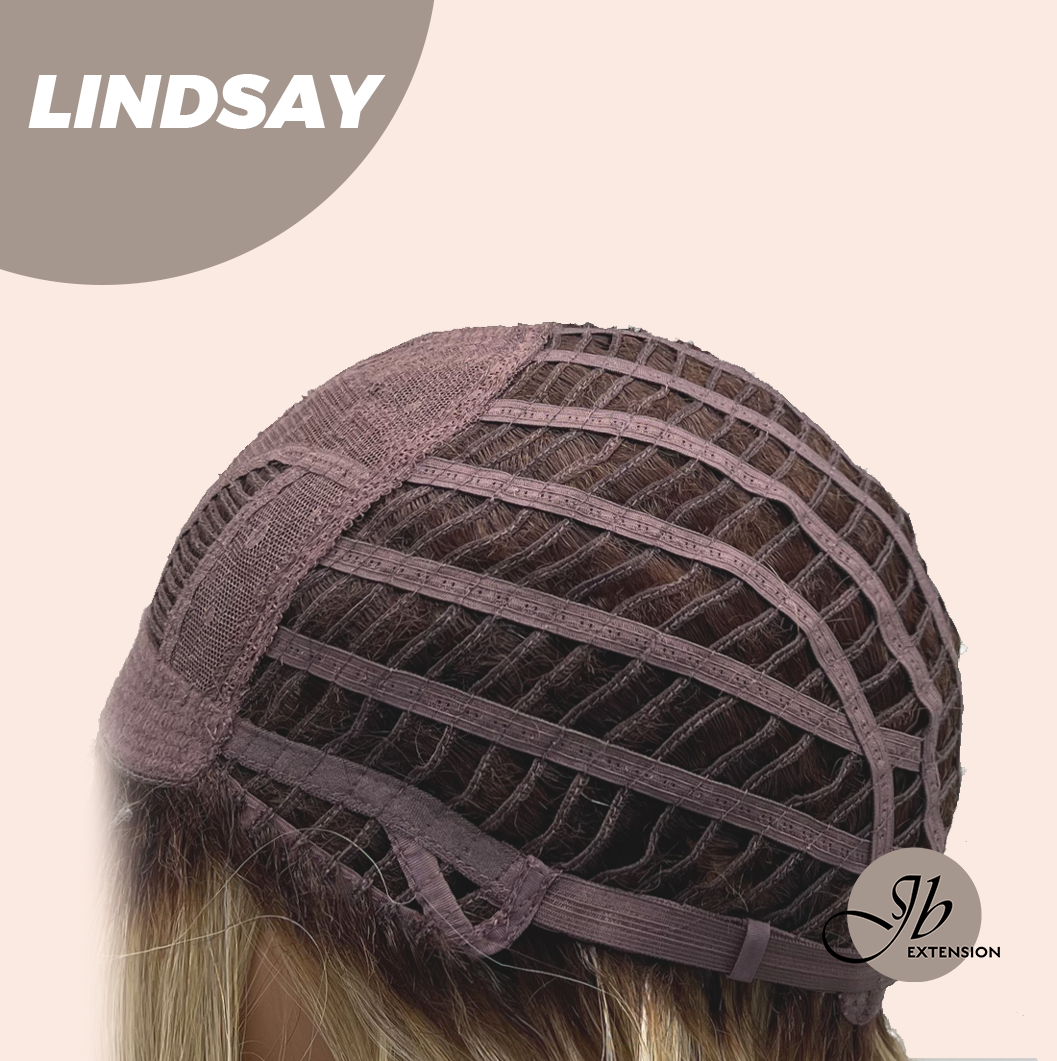 JBEXTENSION 18 Inches Curly Blonde Women Fashion Full Machine Wig LINDSAY【PLUS PERMATEASE】【BENDY EAR TABS】