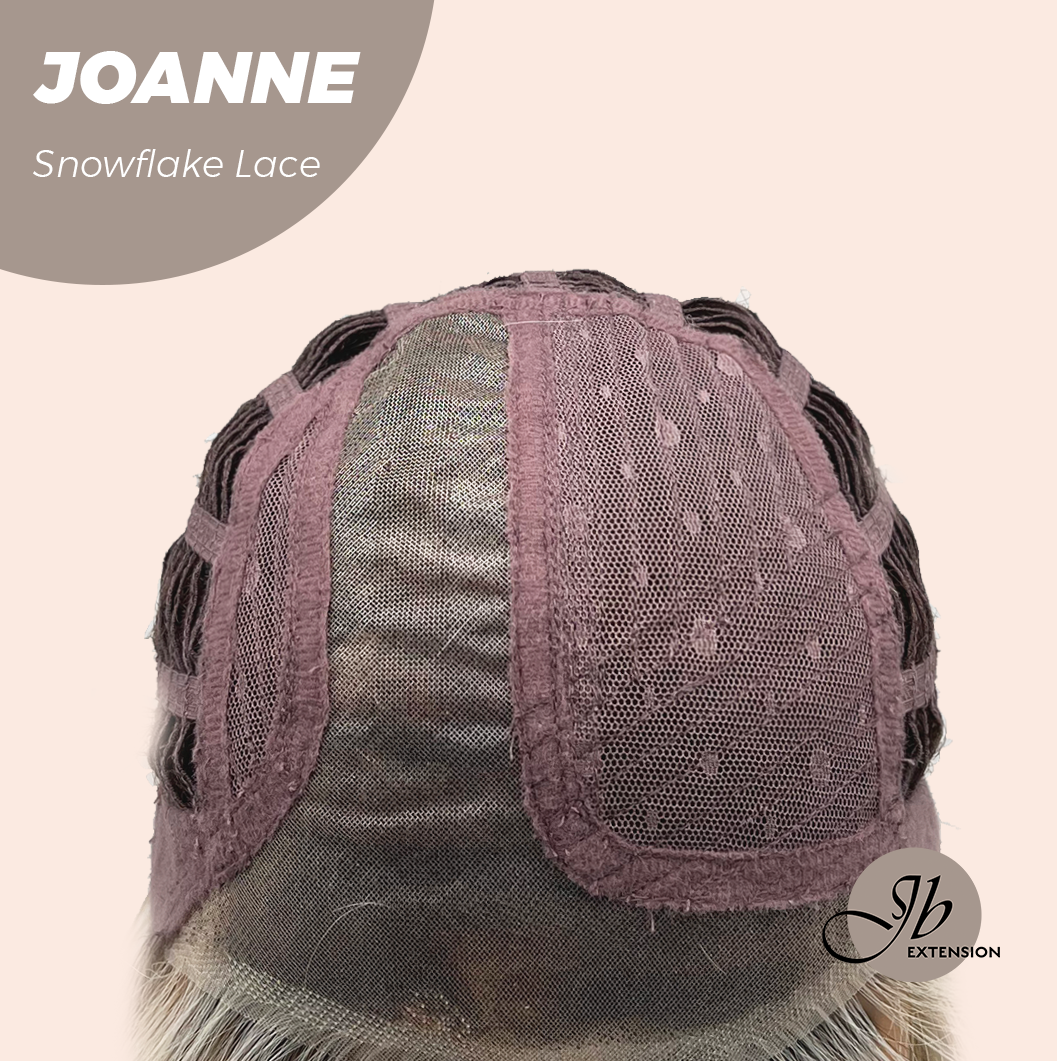 JBEXTENSION 11 Inches Mix Blonde Pre-Cut Side Part Snowflake Lace Frontlace Glueless Wig JOANNE【BENDY EAR TABS】