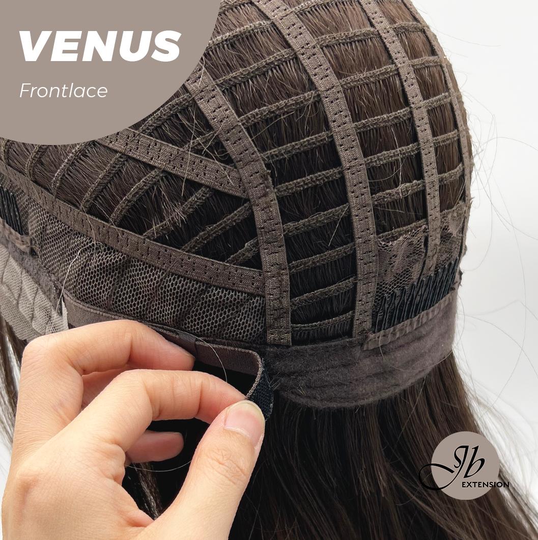JBEXTENSION 16 Inches Mix Blonde Women Pre-Cut Frontlace Glueless Wig VENUS