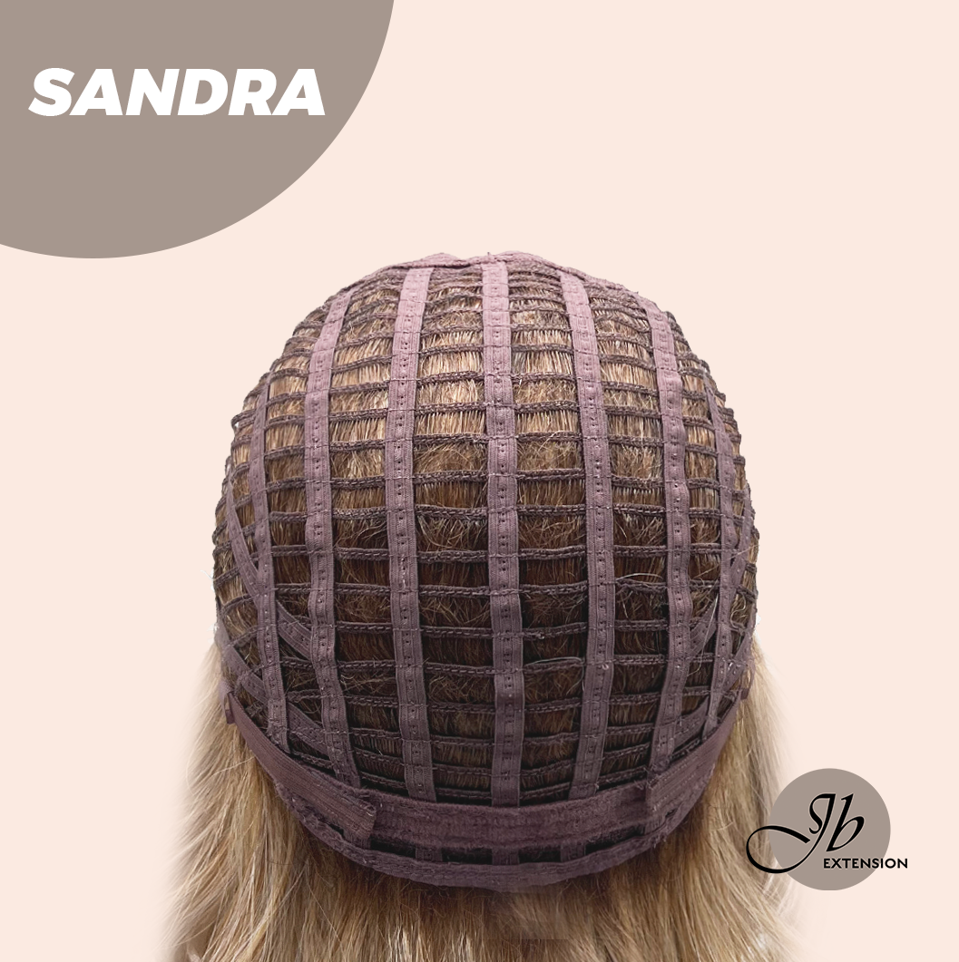 JBEXTENSION 17 Inches Peach Blonde Curly Women Fashion Full Machine Wig SANDRA【PLUS PERMATEASE】【BENDY EAR TABS】