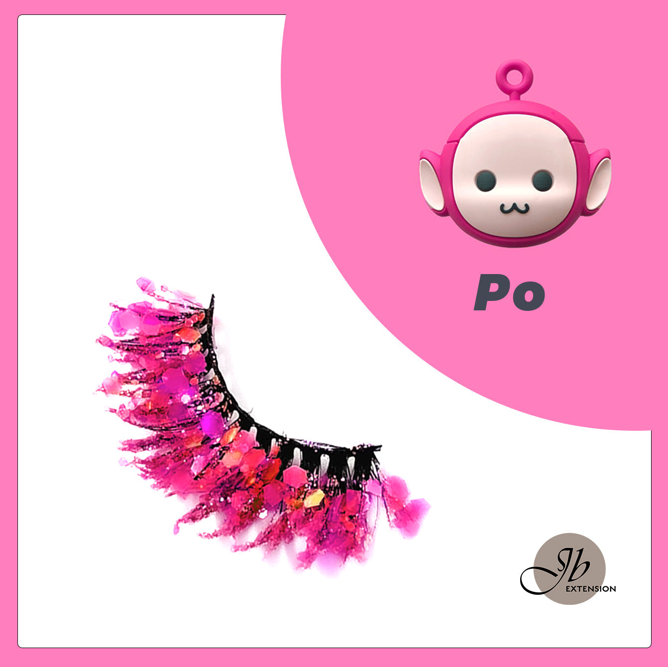 3D Color Luminous Fluffy Eyelashes PO teletubbies