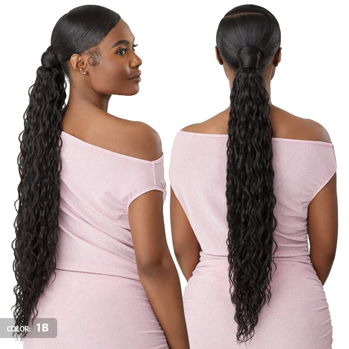 Outre Pretty Quick Wrap Ponytail - WATER WAVE 28" - Wet & Wavy Style