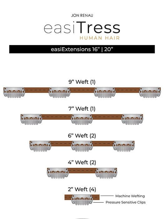 easiExtensions 16" | Human Hair Extension | Clip In