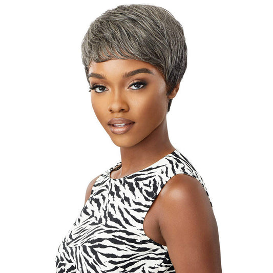 Outre 100% Human Hair Fab & Fly Gray Glamour Full Cap Wig - HH-EDEN