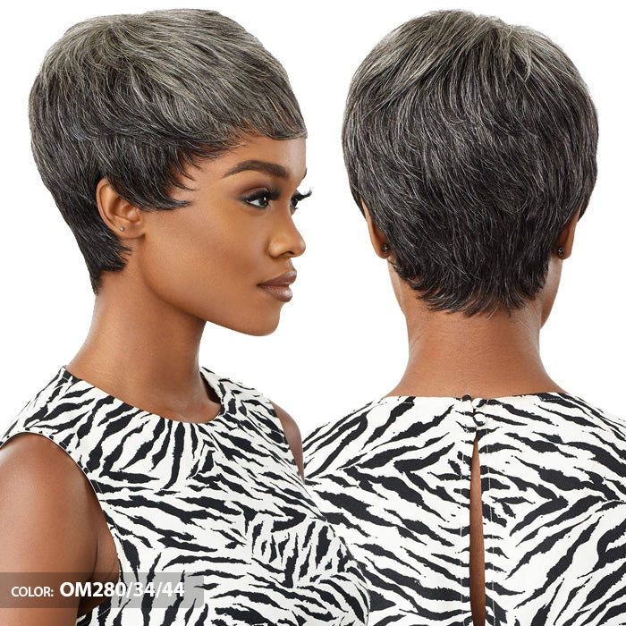 Outre 100% Human Hair Fab & Fly Gray Glamour Full Cap Wig - HH-EDEN