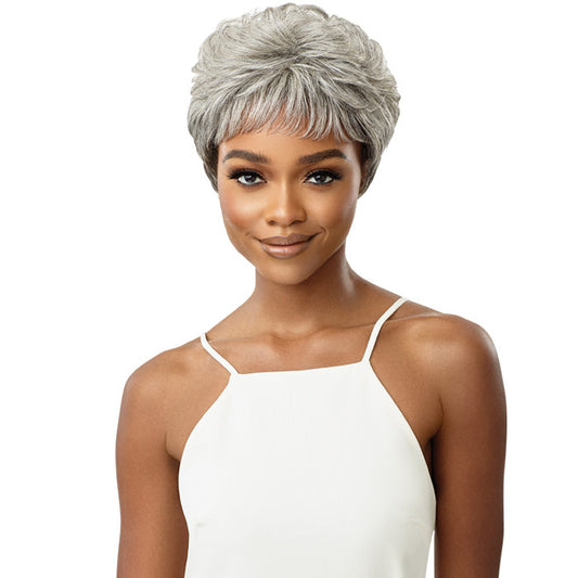 Outre Fab & Fly 100% Human Hair Full Cap Wig Gray Glamour - THEODORA