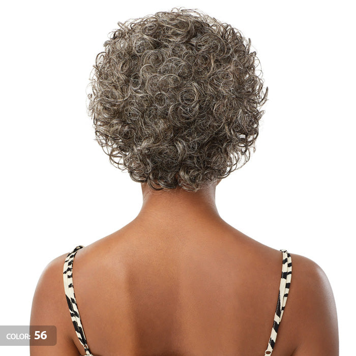 Outre 100% Human Hair Fab & Fly Gray Glamour Full Cap Wig VERONICA