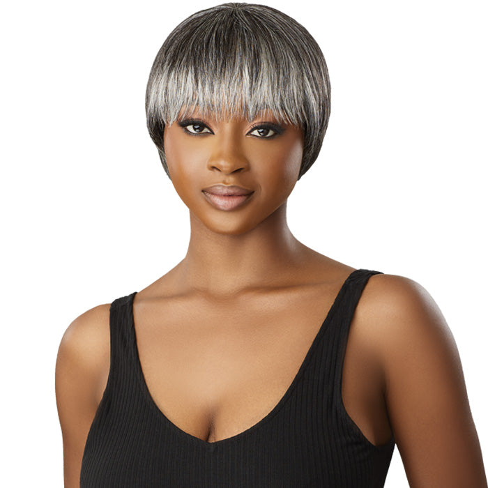Outre Fab & Fly 100% Human Hair Gray Glamour Full Wig - HH-ZAIDA